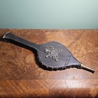 Vintage Wood Brass Coat Of Arms Fireplace Bellows
