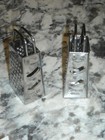 Lot Of 2 Stainless Steel  Mini Cheese Grater Collectible Kitchen Decor