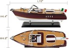 Sailingstory Wooden Speedboat Model Riva Aquarama Runabout Model Boat Yacht