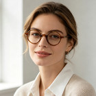 Vintage Small Round Reading Glasses Acetate Readers Brown Eyeglasses 0 To  5 0