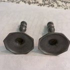 Vintage Doll Size Cast Pewter Candlesticks Heavy