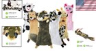 Crinkle   Squeaker Dog Toy Bundle  6 Unstuffed Plush Friends For Puppies