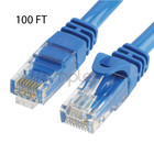 100ft 100 Ft Rj45 Cat6 Cat 6 High Speed Ethernet Lan Network Blue Patch Cable