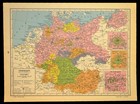 1938 Vintage Germany Map Sudetenland Ostmark Osterreich Austria Wwii Era Antique