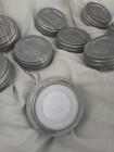 Lot Of 9 Vintage Ball Mason Jar Zinc Lid W glass Insert With Ball Box