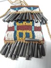 Antique Beaded Assiniboine Sioux Indian Strike-a-lite Pouch Twisted Fringe cones