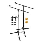 5 Core Microphone Stand Floor Pair Tripod Height Adjustable Telescoping Boom Arm