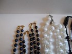 Lot Of 8 Vintage Black   White Beaded Necklaces