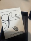 2017 American Eagle 1 Oz Silver Proof Coin W  Box   Coa