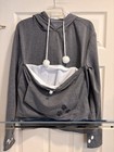 Pet Carrier Hoodie Sweatshirt Size M Kitten Puppy Holder Lined Pockets Cat Ears