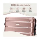 Merax Luggage 3 Piece Abs Hardside Suitcases Sets With Spinner Wheels  Rosy G   