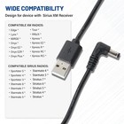 Usb Car Power Cable For Sirius Xm Radio Powerconnect Dock Onyx Lynx Edge 5v
