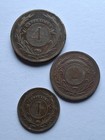 1869 H Uruguay 1   4 Centesimos  1869 A 2 Centesimos  lot 3 