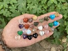 25pcs Crystal Hearts Natural Quartz Healing Gem Mini Crystal Heart Chakra Stones