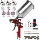 Hvlp Air Paint Spray Gun Kits Gravity Feed Car Auto Primer 1 4 1 7 2 0mm Nozzles