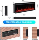 Garvee 1500w 50  Wall Mounted   Recessed Electric Fireplace With Remote Control