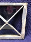 Antique Vtg  20x38 Window Triangle Glass 8 Lite Transom Shabby Chic Old 875-26b
