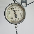 Vtg Detecto Hanging Dial Scale Chain Metal Tray Pan Cottage Core Country Decor
