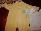 Vintage 1990s Baby Clothes X 3 Sleeper  Bodysuit  And Bath Kimono