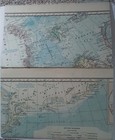 National Geographic Society The World Fold-out World Map  1957 
