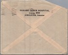 Palestine British 1941 Postal Censored Airmail Cover Addr Usa Postmark Jerusalem