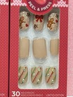 Kiss Impress Press-on Manicure Nails Holiday Short Nude 20562 Mistletoe Kiss 2p