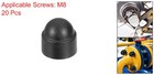 20pcs Nut Protection Cap M8x13x15mm Plastic Hex Screw Protection Cap Black