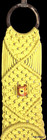 Vintage Handmade Macrame Plant Pot Hanger Bright Yellow Braided 33    Long Boho