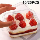 10 20pcs Clear Tiramisu Cake Boxes     Disposable Dessert Containers With Lids