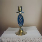 Vtg Brass Messianic Grafted In Candlestick 6    Shabbat Holder