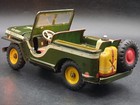 Vintage 1950s Harusame Japan Tin Friction Army Jeep Working Headlamps Battery Op