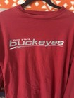 Vintage 90s Ohio State Buckeyes Red Oak Long Sleeve T Shirt Size L Graphic Red