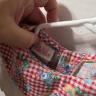 Vintage Polly Flinders Red Gingham Smocked Floral Dress - Size 6x