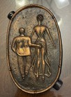 Rare Vintage Brass Bronze Ashtray Risky Brutalist Style Heavy Cigar Cigarette 
