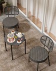 Outdoor Furniture Set  3 Piece Patio Bistro Set  Wicker Chairs And Coffee Table 