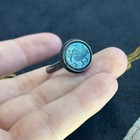 Ancient Roman Silver Ring With Bird Intaglio Stone