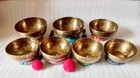 6-10  Full Moon Chakra Set Of 7 Tibetan Singing Bowls Yoga Meditation