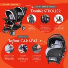 Baby Trend Sit N Stand Baby Double Stroller And 2 Infant Car Seat Combo  Stormy