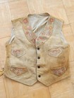 Vintage Athabaskan   N  Cree Indian Brain Tan Silk Embroidered Vest - Xlnt  