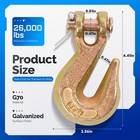 10 Pack Clevis Grab Hook G70 3 8   Chain Hook 26000lbs For Truck Trailer Rigging