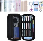 Big Capacity Pencil Case Large Bag Pouch Pen Marker Black 