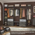 8ft Walk In Closet Organizer Systems Wardrobe Closet Garment Rack With 6 Drawers