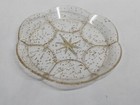 Vintage Mid Century Modern Plastic Coaster Snack Tray Plate  Cracked
