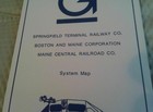 Guilford System Map Springfield Terminal - Boston   Maine Central Railroad Ma Me