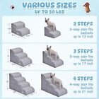 Memory Foam Dog Stair 2 3 4 Non-slip Step Dog Cat Puppy Ladder Light Gray Ramps