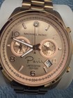 Michael Kors Parker Gold Tone Chronograph Watch Women   s Luxury Crystal Dial Date
