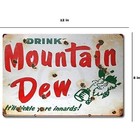 Mountain Dew Sign Metal Soda Vintage Look Tin Sign Retro Soda Bottle Plaque