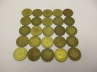 New York City Transit Subway Token Lot Of 25 Solid Brass 1980