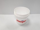 Meijer White Mini Bucket 4  Tall Htf Fast Shipping