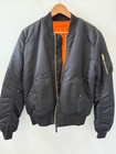 Vintage Alpha Industries Ma-1 Flight Bomber Jacket Medium Black Usa